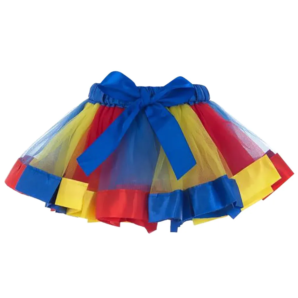 Юбка-пачка для взрослых разноцветная эластичная трехслойная сетчатая юбка