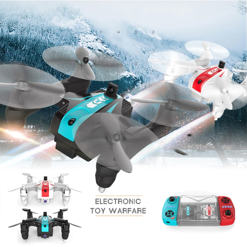2 шт. складной мини Дрон с камерой HD RC Квадрокоптер безголовым режимом вертолет
