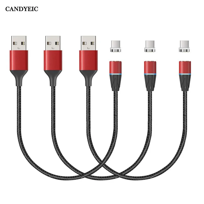 Магнитные USB кабели CANDYEIC Type C для Samsung A20s A30s A50s Google Pixel4 OnePlus 7 Pro телефона быстрая