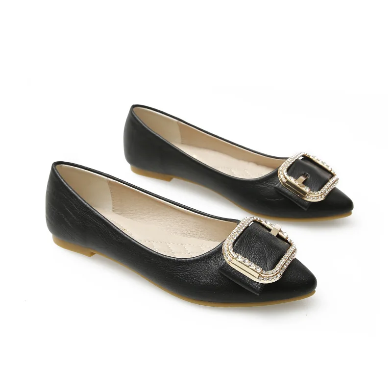 

Casual Woman Shoe Elegant Modis Female Footwear Pointed Toe All-Match Big Size 2021 Comfortable Boat Summer Dress New TPR Flat