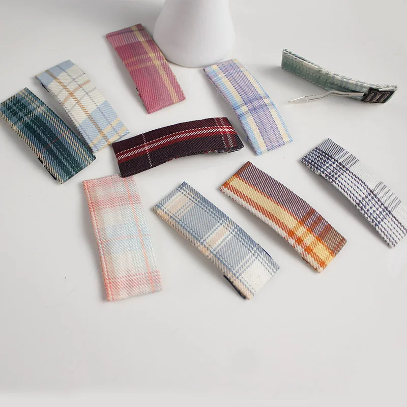 

Милые заколки для волос для девочек-подростков, квадратные заколки JK в клетку, милые заколки для волос, скользящие заколки, модные японские ...