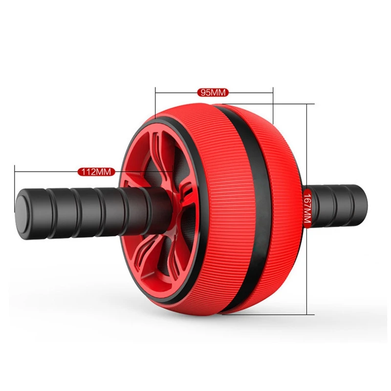 Red Large Silent Tpr Abdominal Wheel Roller Trainer Fitness Equipment Gym Home Exercise Body Building Ab | Спорт и развлечения