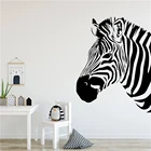 Наклейка на стену в виде зебры, виниловая Съемная Настенная Наклейка с дикими животными, Африканское животное, креативная роспись, WL642