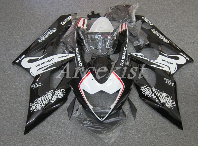

New Style ABS Whole Fairings kit Fit for SUZUKI GSX-R1000 K5 2005 2006 gsxr 1000 05 06 Custom Free black white