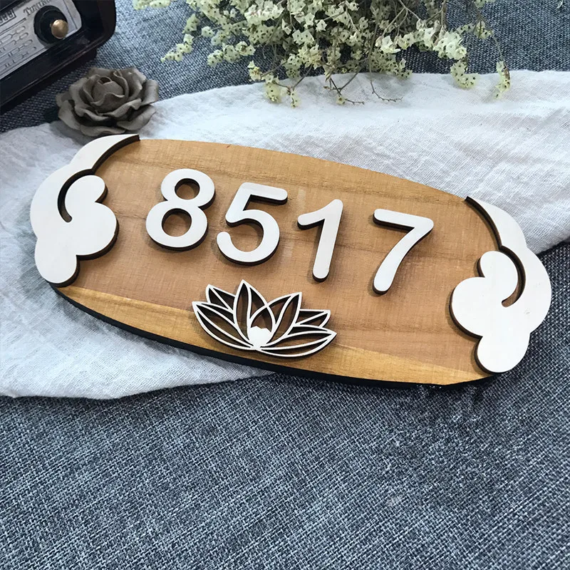 1PCS Apartment Door Number Plate Retro Numero Para Casa Grande Hotel Ya Room Villa Home House Custom Floor Numbers |