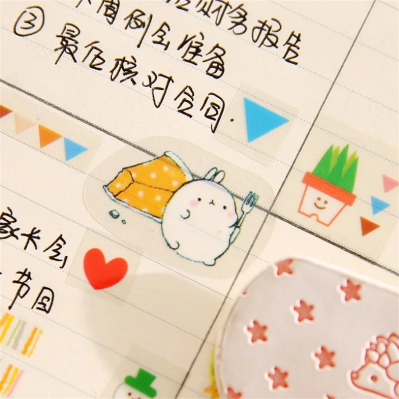 Креативные прозрачные кавайные наклейки из ПВХ милый кролик фото альбом для