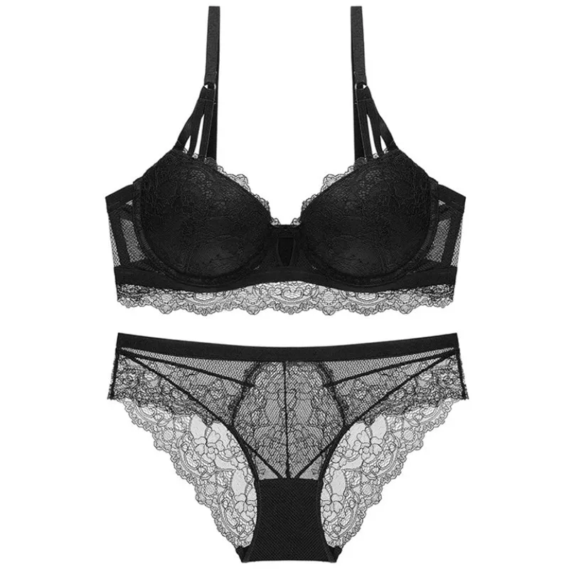 Мисс Zia кружева пуш ап бюстгальтер и трусики комплект 3/4 чашка нижнее бельё для