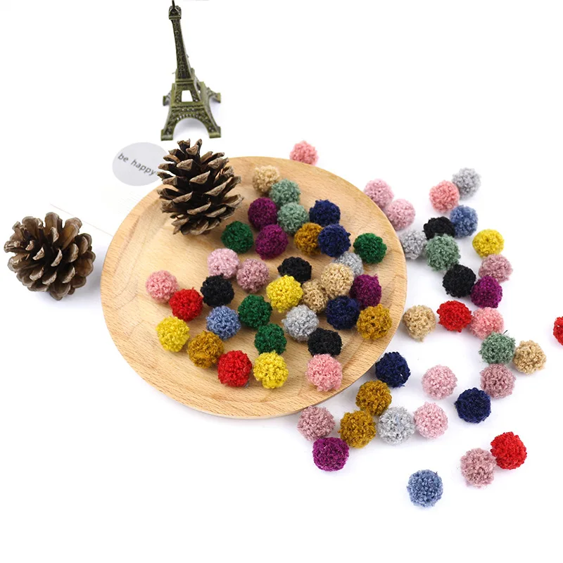 

25mm 20pcs Korea Lace Ball DIY Gauze Elastic Flower Pompoms Craft Plush Mesh Pendant For Hairpins Jewelry Making Accessories