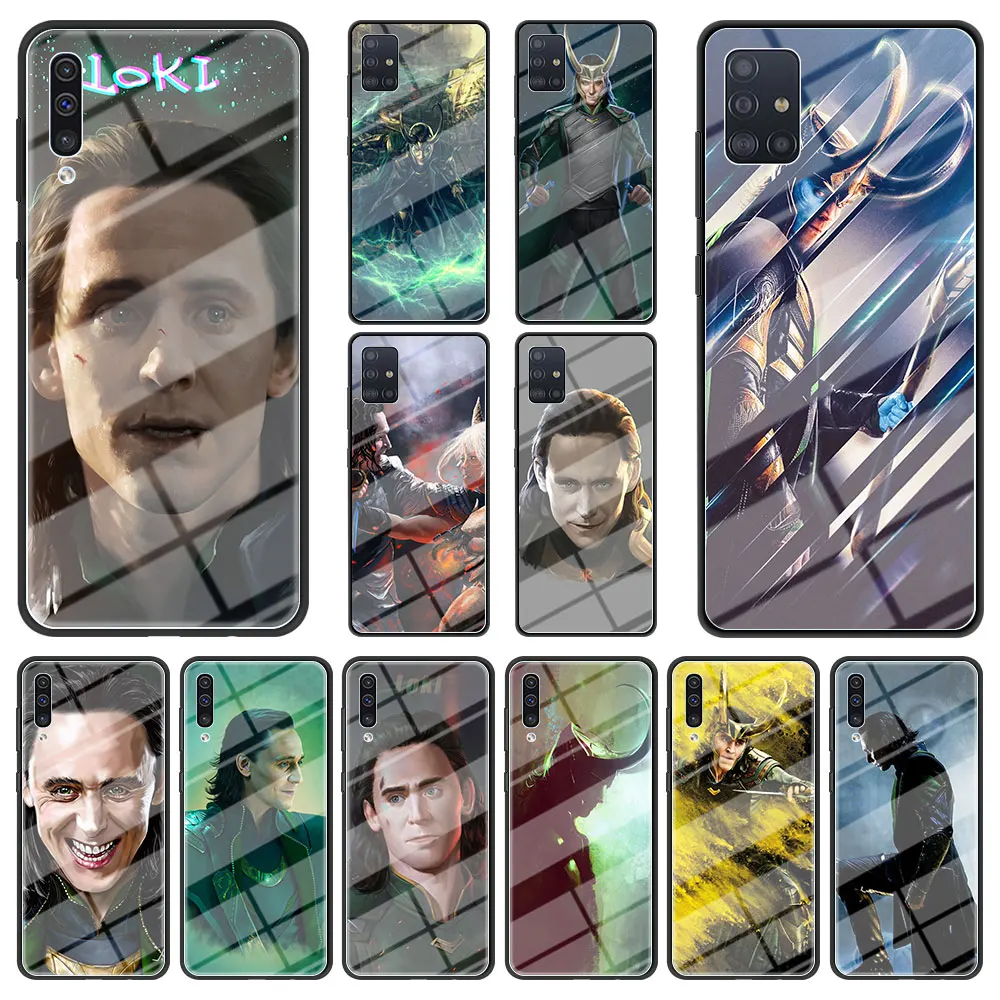 

Marvel Loki Laufeyson Tempered Glass Case For Samsung Galaxy A52 A51 A50 A72 A71 A70 A12 5G A12 A21s A31 A02s A32 Phone Cover