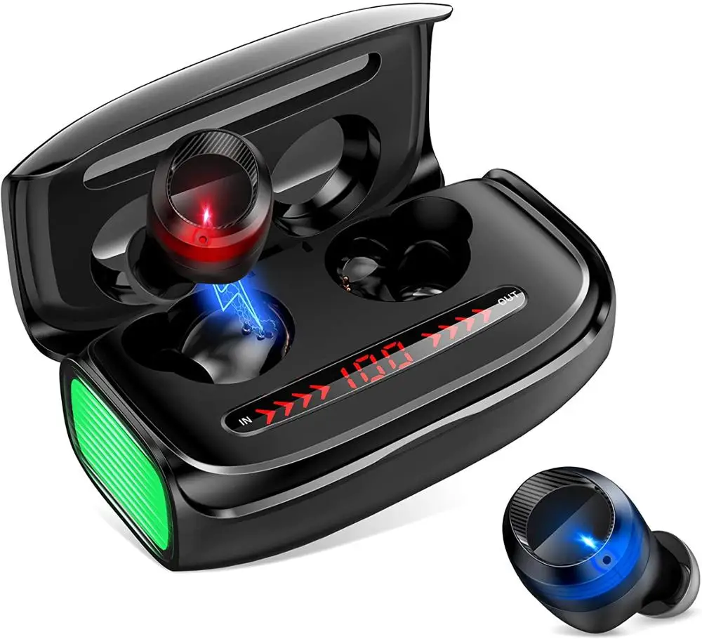 

QCC3020 Wireless Earbuds with 3000mAh Charging Case, Bluetooth V5.0 Qualcomm Hi-Fi Stereo Headset Aptx Earphone