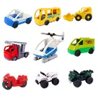 Новые Строительные блоки большого размера, детские игрушки, строительные блоки, игрушки, мультяшный автомобиль, самолет, автобус, модель, подарок для детей