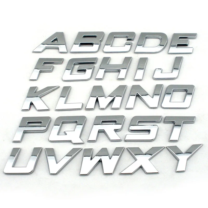 

DIY 25 мм высота Italic пластик 3d хромированные буквы цифры самоклеящаяся алфавит автомобильная наклейка автознак автомобильные аксессуары украшения