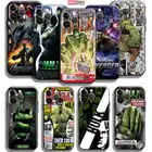 Чехол для телефона Халк Мстители для iPhone 13, 12, 11 Pro Mini, X, XR, XS, Max 5, 5S 6, 6S, 7, 8 Plus, SE2020, чехол из жидкого силикона, ТПУ, черный чехол