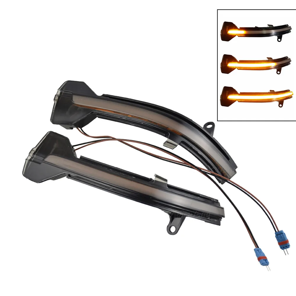 

2 pieces Dynamic led Smoked Side Mirror Sequential Blink Turn Signal Lights For BMW 5 6 7 Series F10 F11 F07 F06 F12 F13 F01F02