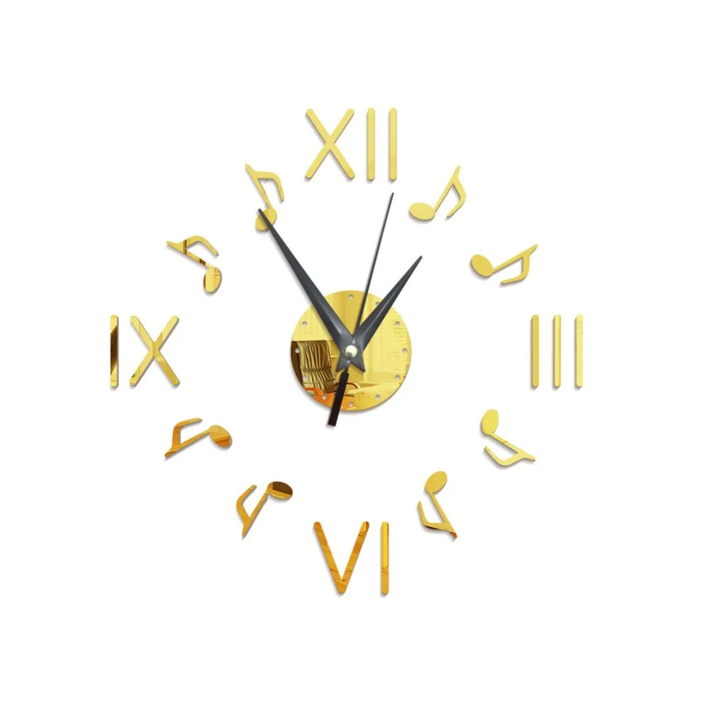 

Acrylic Stick Modern DIY Novelty Wall Clock Industrial Mirror 3d Clocks Black Watches Living Room Wanduhr Home Decor BY50GZ