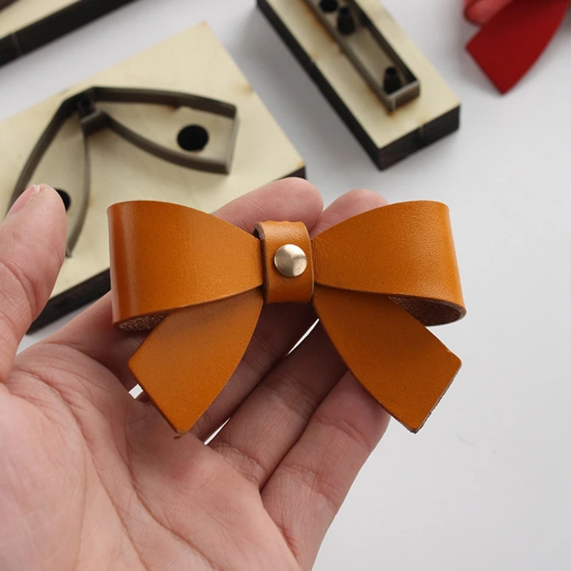 

3Pcs DIY Bowtie Scrapbook Embossing Wooden Die Cutting Leather Mold Bow Shape Cutting Mold Bowknot Leather Crafts Making