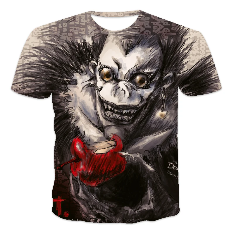 

2021Summer new best-selling oversized loose men's T-shirt short-sleeved death note