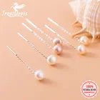 Женские серьги-палочки Trusta, из стерлингового серебра 925 пробы, с жемчугом, Подарочные ювелирные изделия DA785