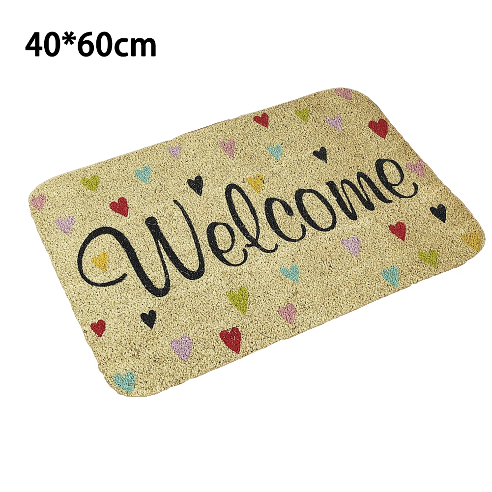 

Hot Sale Welcome letter Print Doormats Rectangle Non-Slip Door Mat Bedroom Kitchen Entrance Print Floor Mat Doormats
