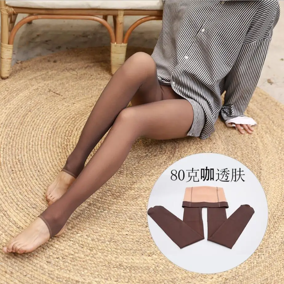 coffee 80g Новинка, 80 г-350 г, плюс бархатные утолщенные зимние колготки, женские колготки, collant femme, сексуальные трусики, rajstopy, теплые, medias de mujer, осень 482 - Цвет: coffee 80g