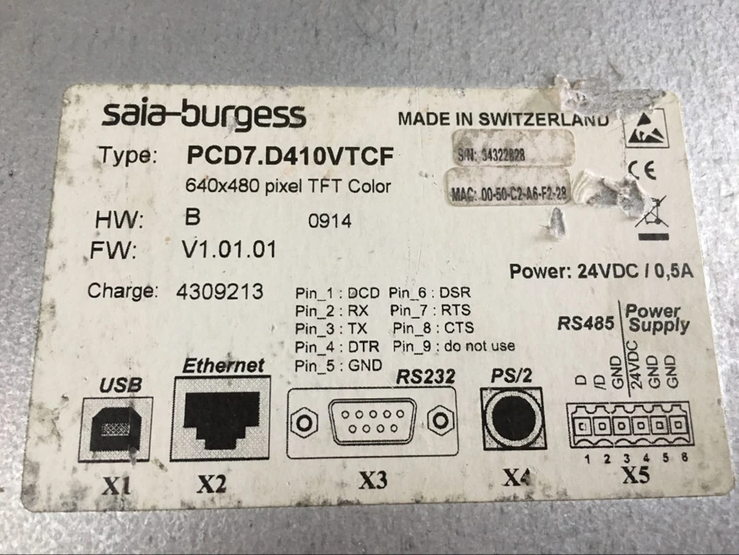 

Saia Panel PCD7.D410VTCF