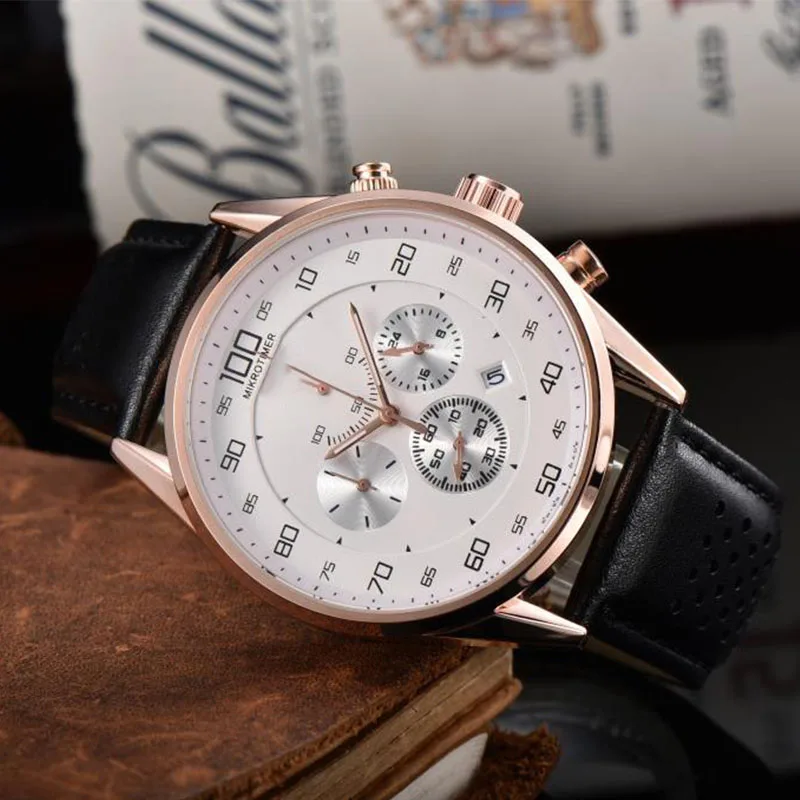 

Watch Men 20201 Fashion Sports Quartz Watch Stainless Steel Date Display Leather Strap Business Male Casual Clock Reloj Hombre