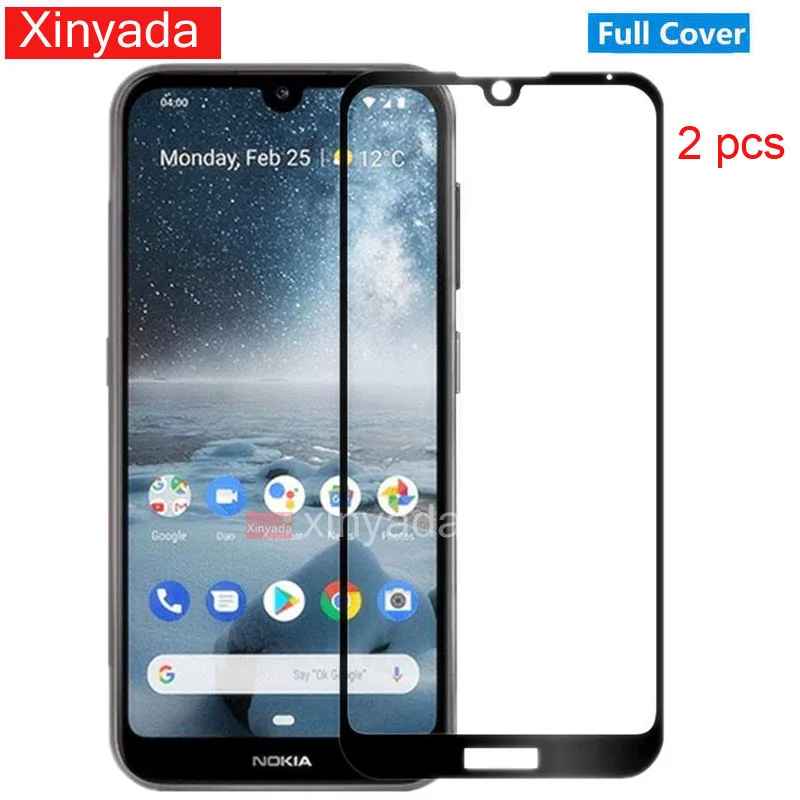 Закаленное стекло для Nokia 7 2 4 3 6 Защитное экрана ЖК пленка защита полное