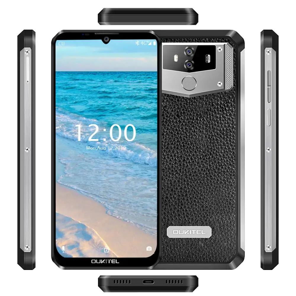 OUKITEL K12 водослива 6," FHD+ Android 9,0 1080*2340 16MP смартфон 6 ГБ 64 Гб Face ID 10000 мАч 5 В/6A OTG NFC мобильный телефон