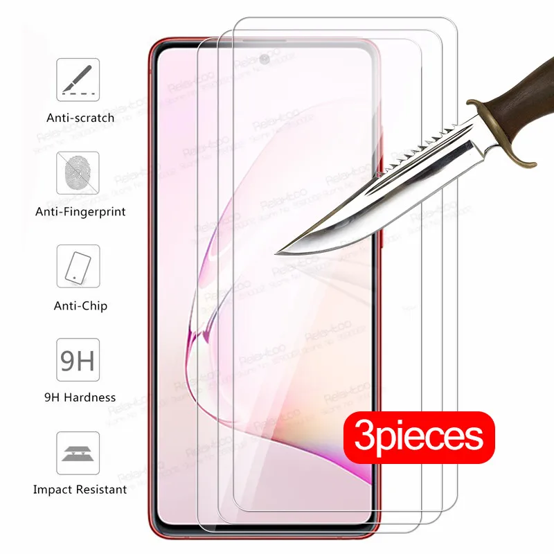 3 шт. Защитное стекло для samsung galaxy note 10 lite sumsung samsun s10 note10 световая Защитная пленка