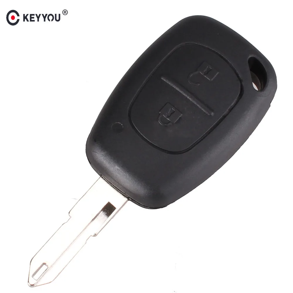 KEYYOU 10 шт./лот 2 кнопки дистанционного ключа пустой корпус чехол Fob для NISSAN Vivaro Movano