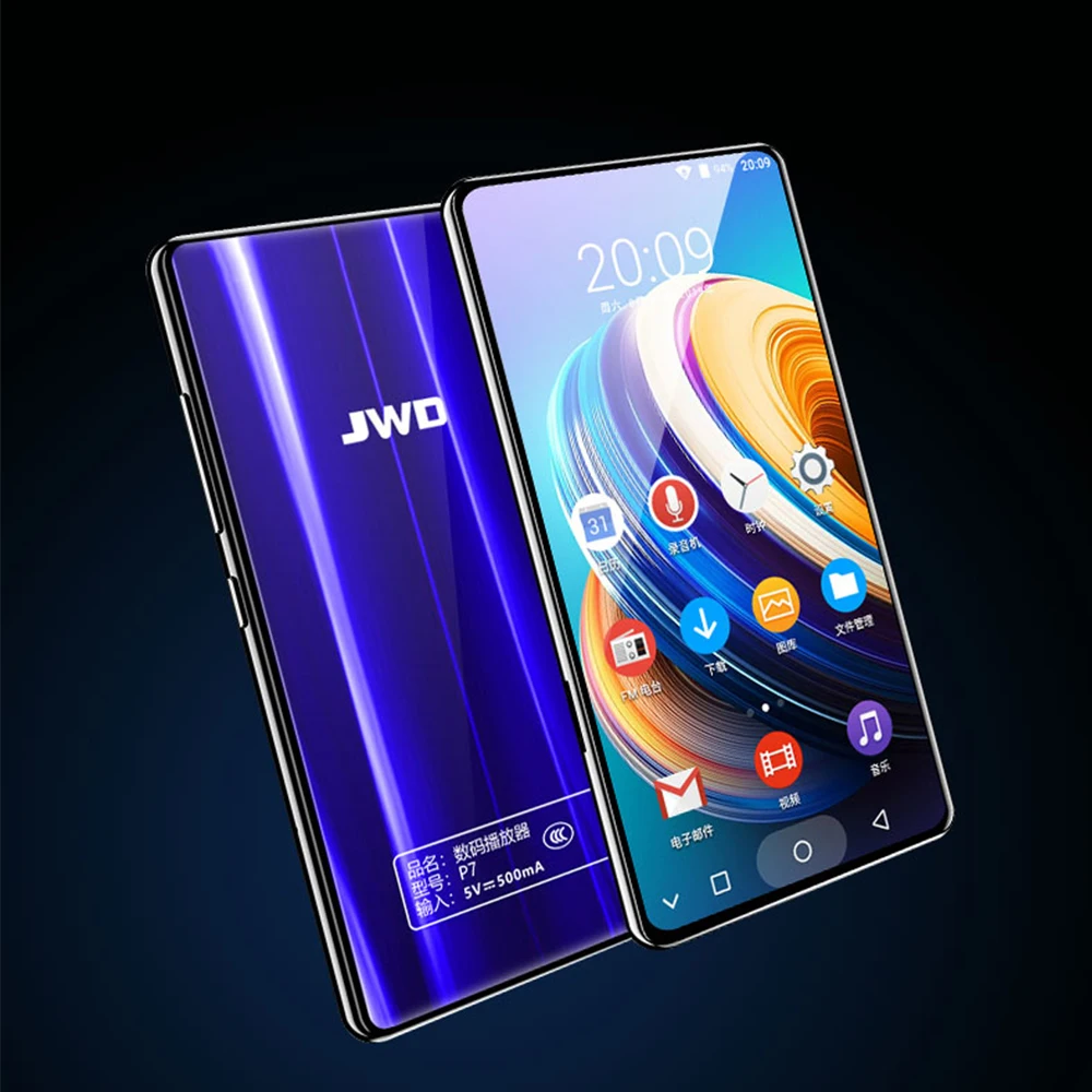 JWD orginial wifi Bluetooth MP4 плеер MP3 MP5 воспроизведение музыки ips полный сенсорный экран 5,0 дюймов