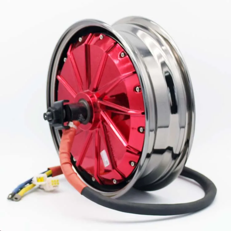 

YMMOTOR DC brushless hub motor 72V12 inch 3KW suitable for electric motorcycle scooter Plating color