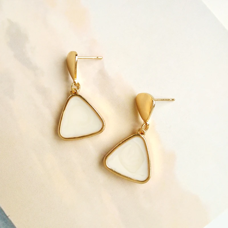 Женские металлические треугольные серьги изящные ювелирные изделия гвоздики