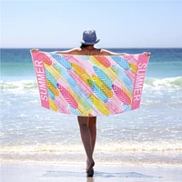 70x150cm microfiber green plant beach towel absorbent quick drying bath towel beach mat travel blanket bathrobe bath towel skirt