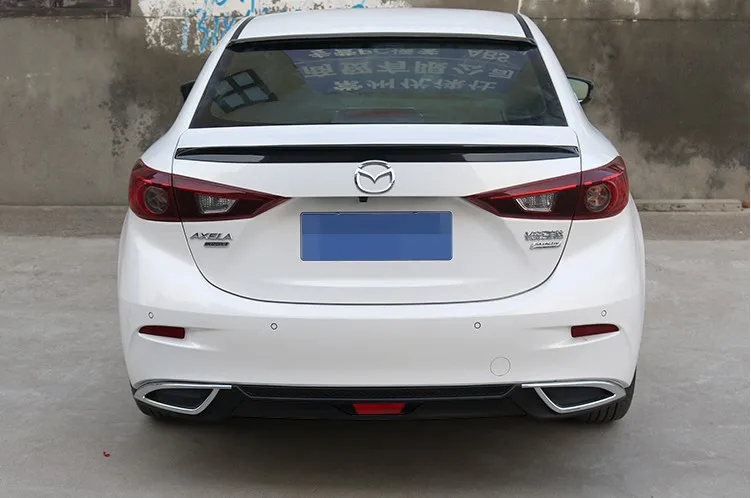 Диффузор для заднего бампера Mazda 3 Axela передняя губа из АБС пластика задний
