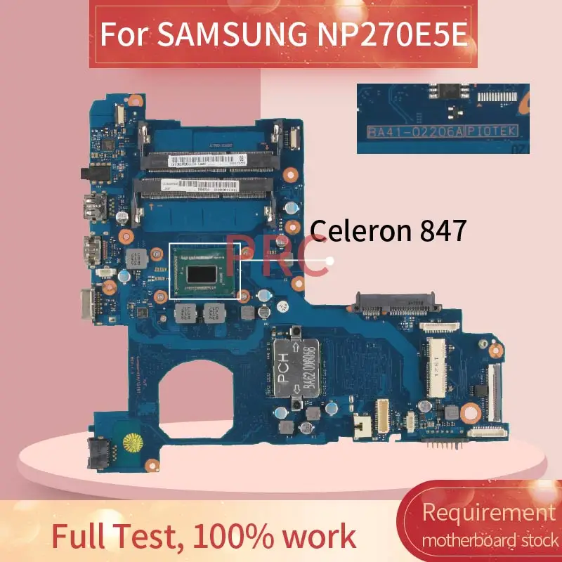 BA92 12169A для SAMSUNG NP270E5E Celeron 847 материнская плата ноутбука BA41 02206A SR08N SLJTA DDR3