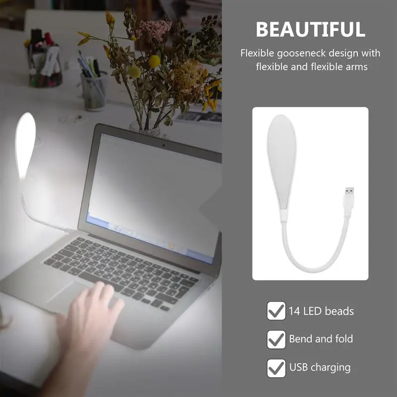 Ноутбука светодиодный светильник Перезаряжаемые USB компьютера гибкий Ночной