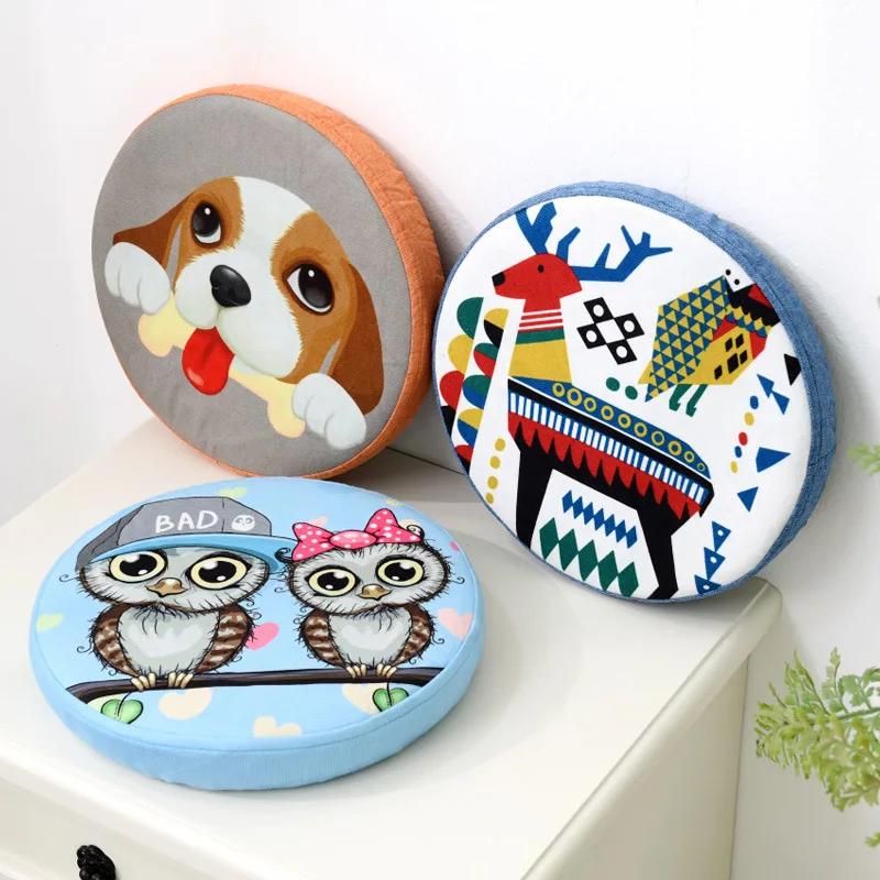 Симпатичные Подушки с фруктами Толстый круглый небольшой тканевый пол подушка