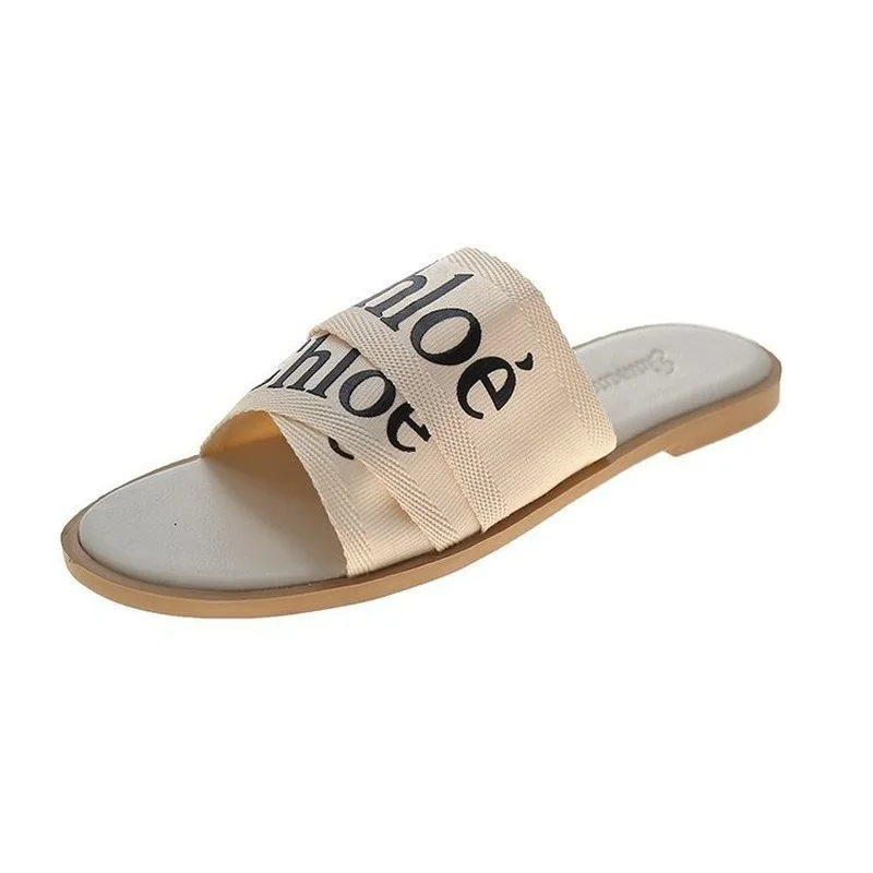 

Wet Water Net Celebrity Slippers Women's Summer Wear 2021 New Fashion Letters Non-slip Sandals and Slippers