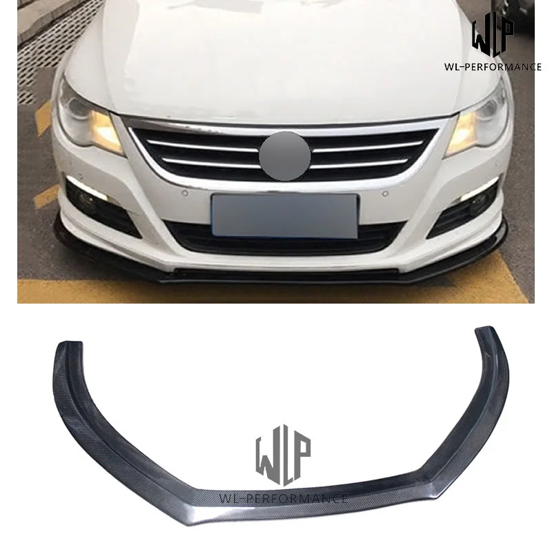 

High Quality Carbon Fiber Front Lip Splitter Car Styling Fit For Volkswagen CC Car Body Kit 2014-2017