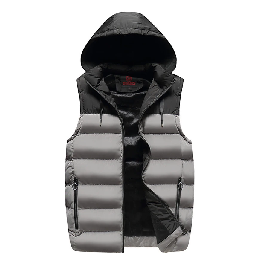 Модная куртка без рукавов 2018 мужской утепленный хлопковый теплый жилет с