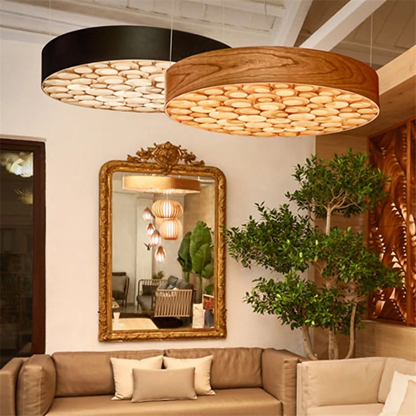 Goedkoop Moderne Kleur Hout Kunst Led Kroonluchter Plafond Restaurant Hotel Cafe Bar Verlichtingsarmaturen Slaapkamer Hanger Lampen Woonkamer Studie