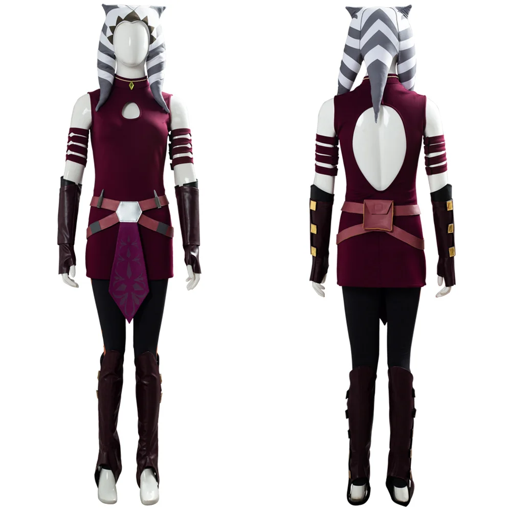 

Star Cosplay Wars The Clone Wars Ahsoka Tano Cosplay Costume Out Uniform Adult Halloween Carnival Costume Suit