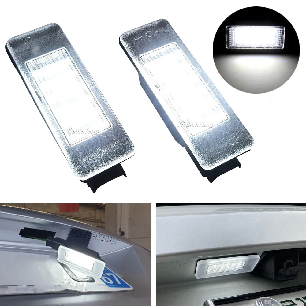 

2pcs LED License Plate Lights Lamp 6340G9 6340A5 6340G3 6340F0 for Peugeot 106 1007 207 308 406 407 Citroen C2 C3 C4 2/3/5-door