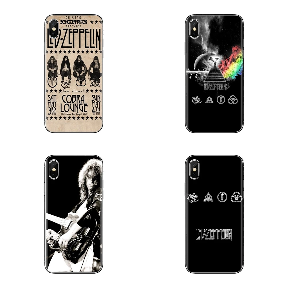 ТПУ чехол Led Zeppelin School Of Rock для iPhone XS Max XR X 4 4S 5 5S 5C SE 6 6S 7 8 Plus samsung Galaxy J1 J3 J5 J7 A3 A5 |