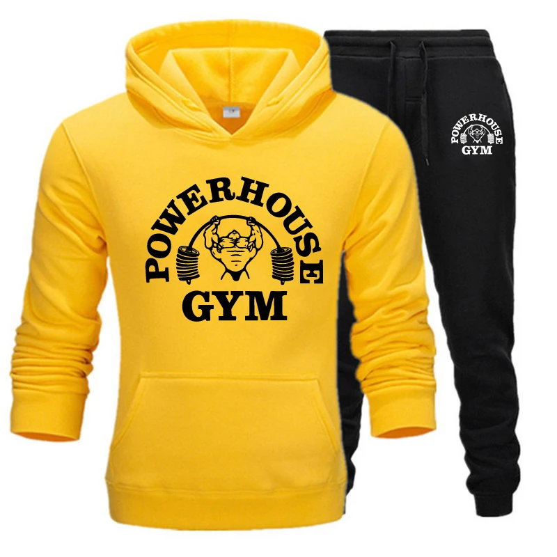 

Men's Sets Hoodies 2020 Spring Autumn New Men Sportswear Hoodies+Pants 2Pcs Print Street Loose Tracksuits Outdoor Running Set