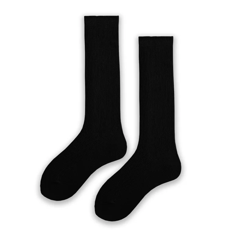 

Socks Female Jk Autumn and Winter Cotton Double Needle Japanese Ladies New Solid Color High