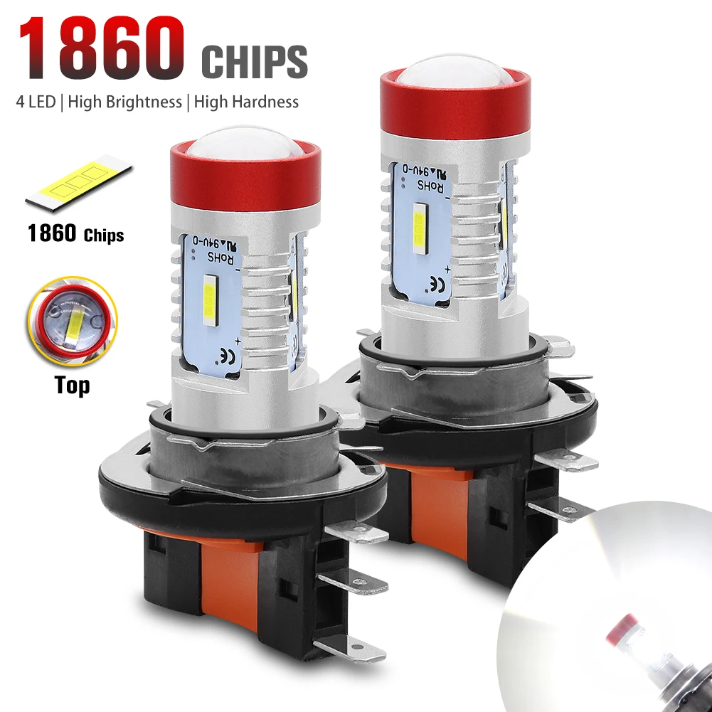 2X H15 Светодиодный противотуманный светильник 4 чипа 1860 SMD 6000K белый автомобильный