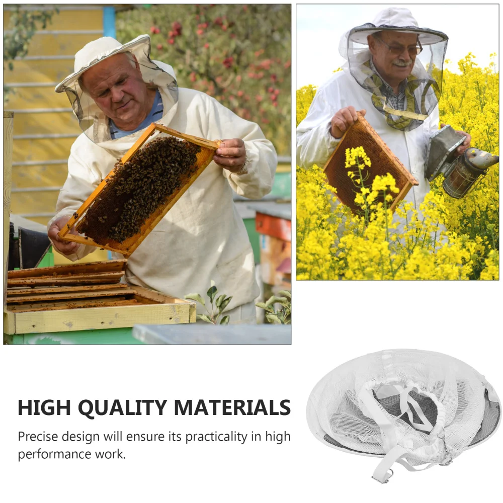 

1pc Beekeeping Hat Face Neck Prevention Hat Breathable Beekeeping Hat (White)