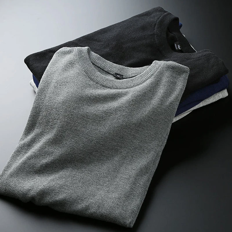 Мужской свитер вязаный с треугольным вырезом теплый зимний | Мужская одежда